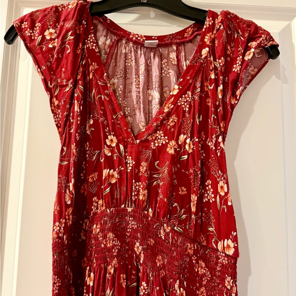 Old Navy Red Floral Dress